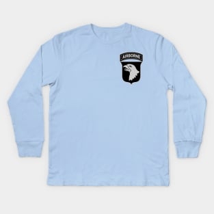 101st Airborne Division Patch (Small logo) Kids Long Sleeve T-Shirt